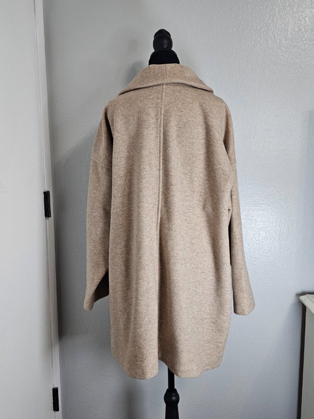 Dip Long Beige Open Front Long Coat Cardigan Sweater Jacket Women's Plus Size 2X - Picture 3 of 5
